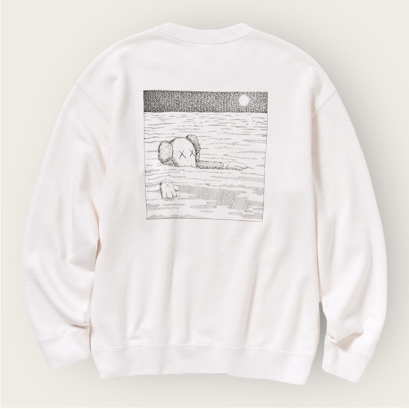 NWT | Uniqlo UT x Kaws | Sweatshirt | White (Kids Size 13) - Picture 3 of 5